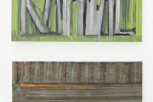 « Kapital / Morsure », 2010, huile sur toile – dyptique, 50 x 61 cm