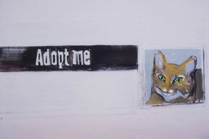 « Adopt Me », 2005, huile sur toile, 23 x 155 cm