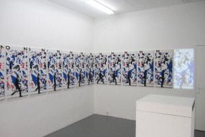 Figure in Motion, 2008 – vue d'exposition, la vitrine c/ galerie Jean Brolly