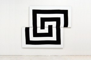 « Cible (décalée) », 2009, acrylique sur tissu, 180 x 230 cm