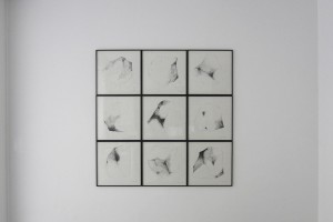 « Pari gagné », 1991, encre de chine sur papier, 50 x 50 cm, série de 9 dessins