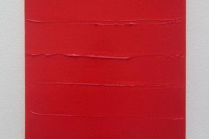 Rouge horizontal – 2014, acrylique sur toile, 55 x 38 cm