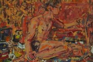 « Kilim, 2014, huile sur toile », 38 x 46 cm