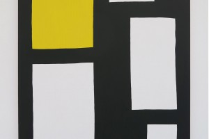 Position (jaune), 2015, acrylique sur tissu, 146 x 114 cm