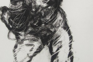 Sans titre, 1991, gouache et fusain sur papier, 108 x 75,5 cm