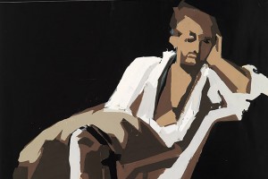 « RIP (Delacroix, Le Tasse) », 2009-10, huile sur toile, 300 x 200 cm