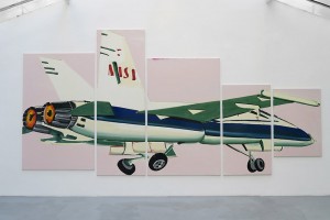 Tatjana Doll – Speed Nasa Jet, 2008, huile sur toile – 5 parties : 300 x 600 cm