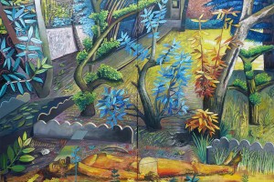 Solar Garden, 2016, huile sur toile, 162 x 228 cm
