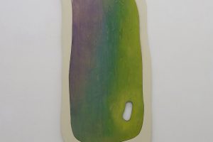 Brouillon, 2014, acrylique et gouache sur bois, 120 x 64 cm