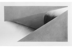 Gouffre 15, poudre de graphite sur papier, 55 x 90 cm